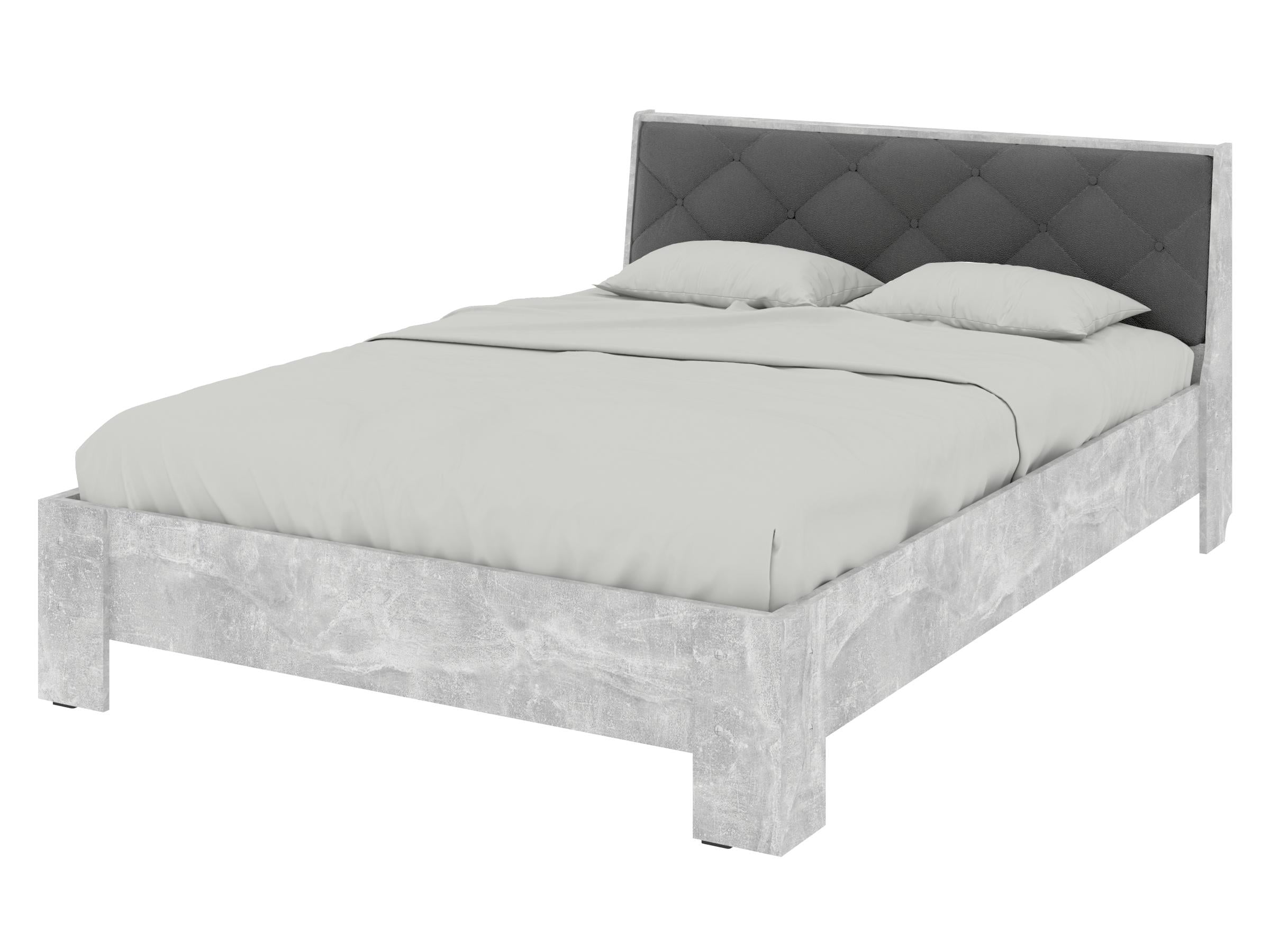 Кровать двуспальная PEHOTIN Кровать-140 Моника 140x200 см Бетон/Серый VIP (PN-100960) Кровать двуспальная PEHOTIN Кровать-140 Моника 140x200 см Бетон/Серый VIP (PN-100960)