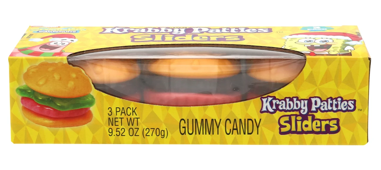 Конфеты жевательные Nickelodeon Gummy Krabby Patty Sliders 3 pack 270 г (1727784659)