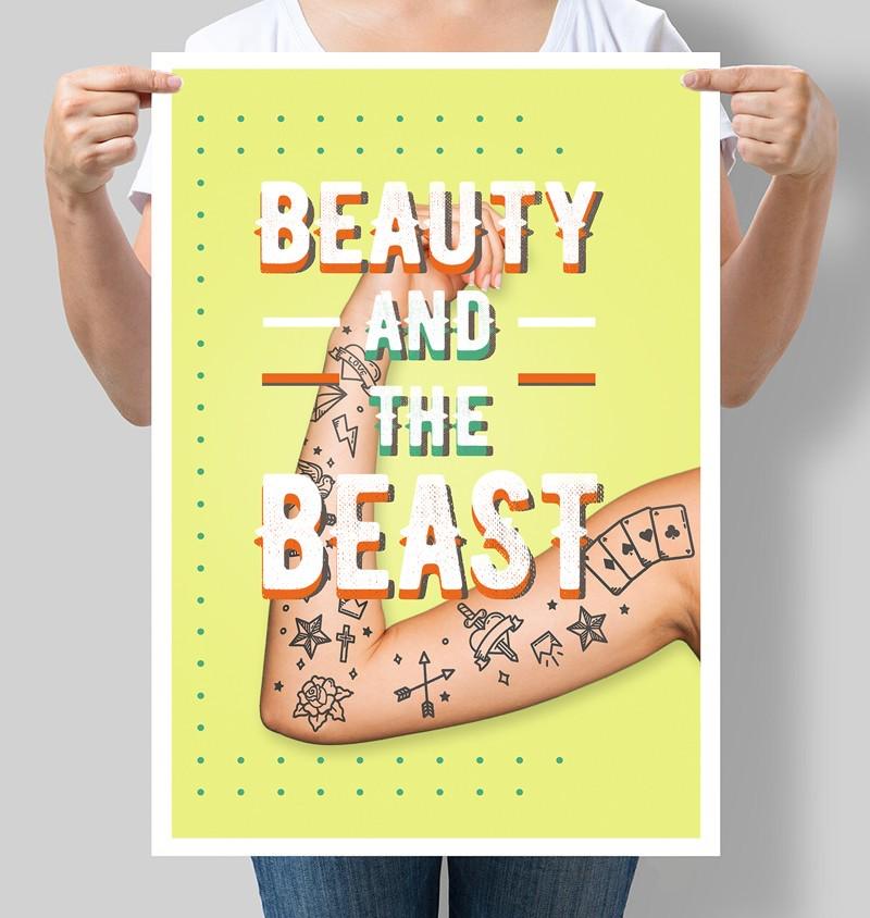 Постер Beauty and the beast 30x42 см A3 без рамки (M098_A3)