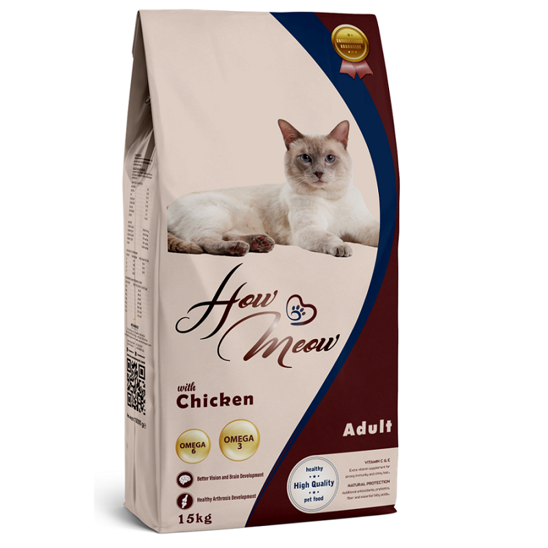 Корм для взрослых кошек How Meow Cat с курицей 15 кг - фото 1 Корм для взрослых кошек How Meow Cat с курицей 15 кг - фото 1