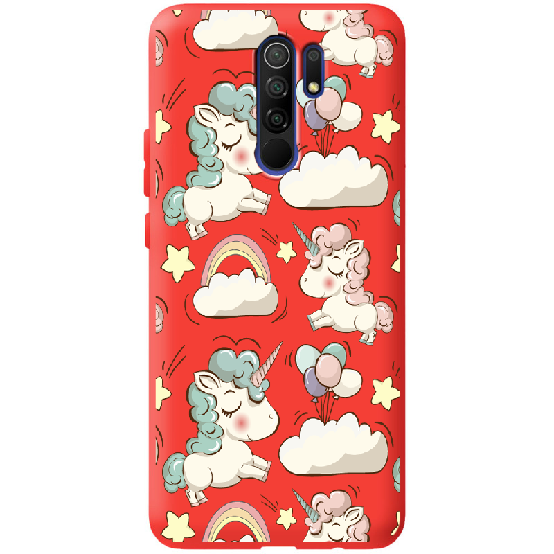 Чохол Boxface Xiaomi Redmi 9 Unicorns Червоний силікон (40233-cc2-41139)