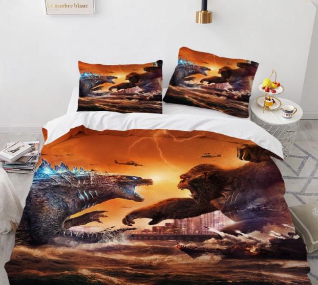 Комплект постільної білизни з 3D малюнком Godzilla #3