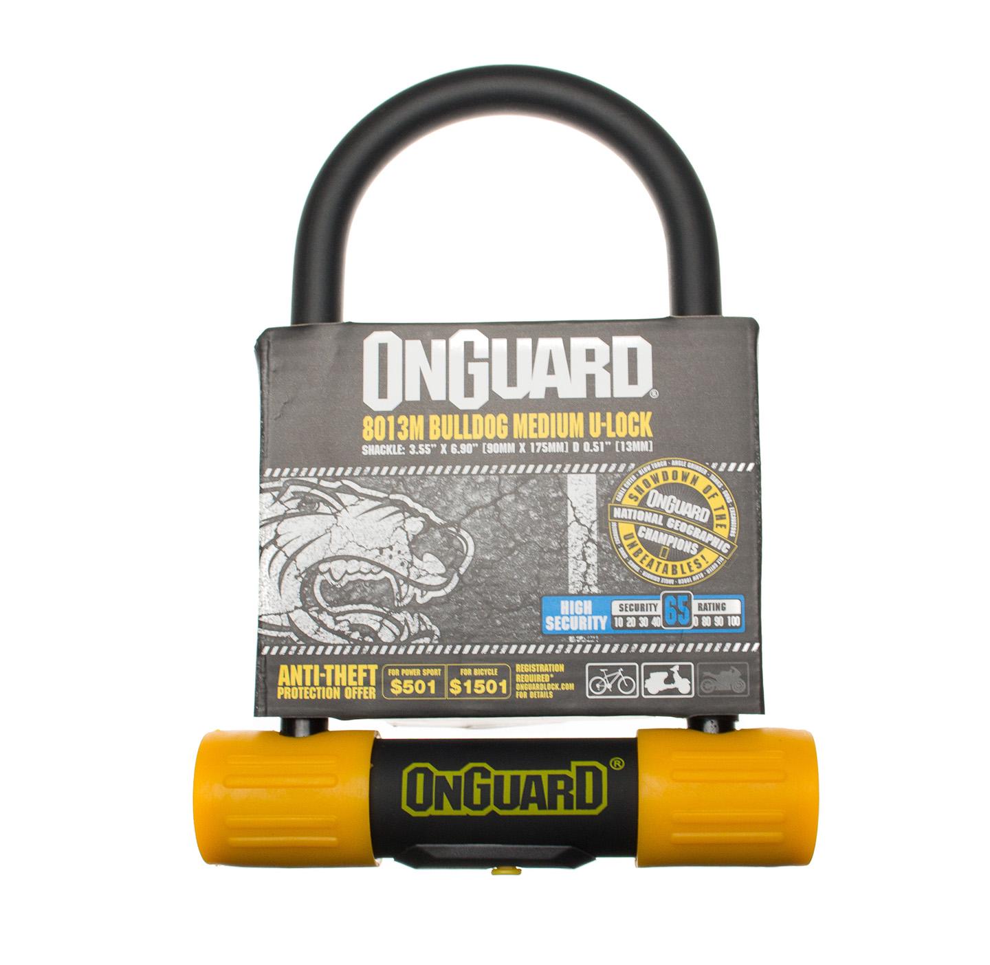 Велозамок Onguard U-lock 8013М BULLDOG Medium 90x175 Чорно-жовтий - фото 2