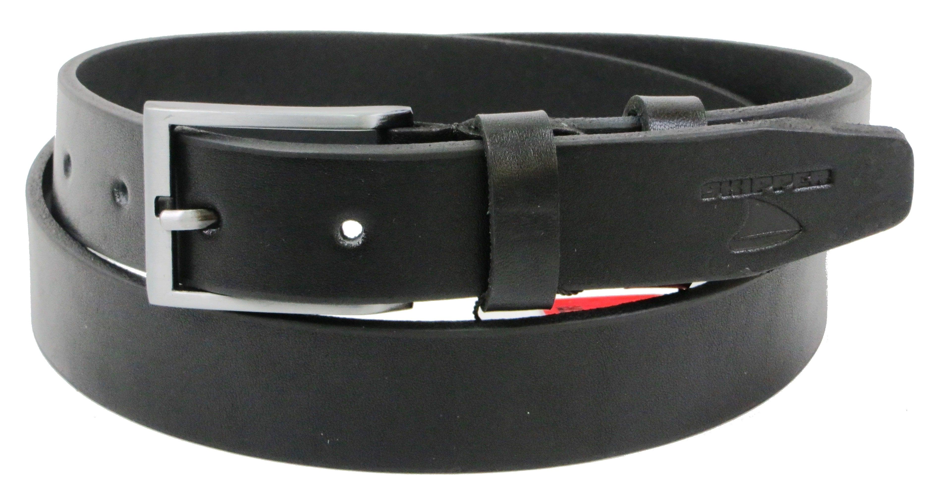 Ремень мужской Skipper кожаный Черный (1266-33)