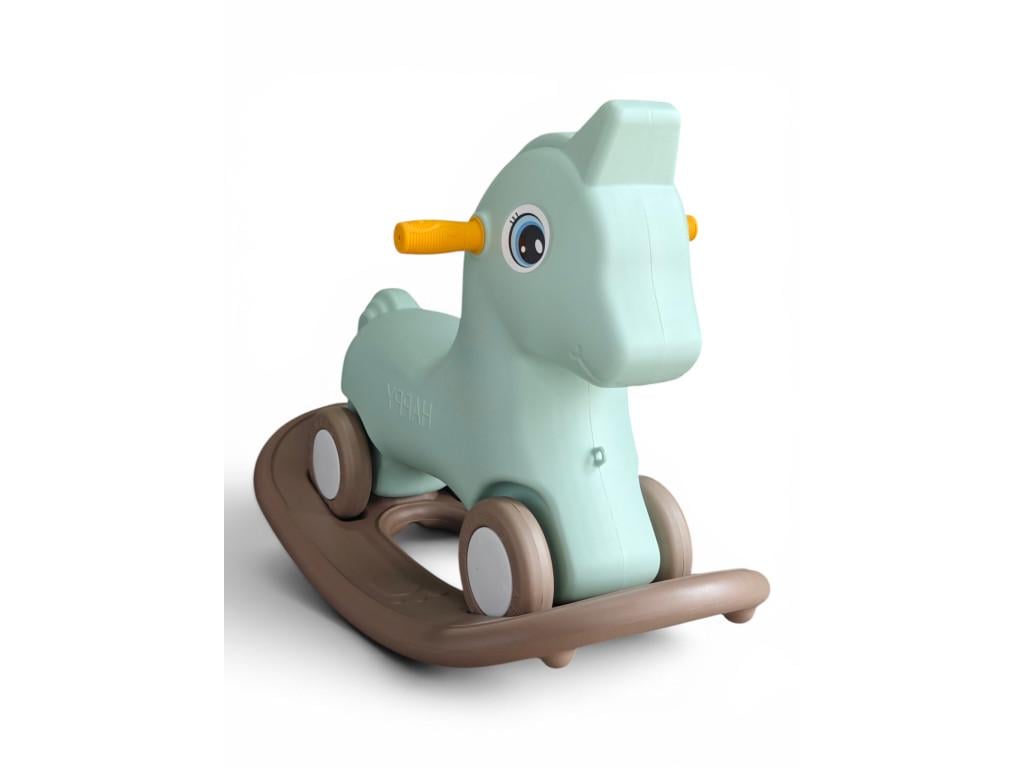 Каталка-качели детские Happy Pony MN616 2в1 от 1 года до 20 кг Мятный (MN616-2 ap)
