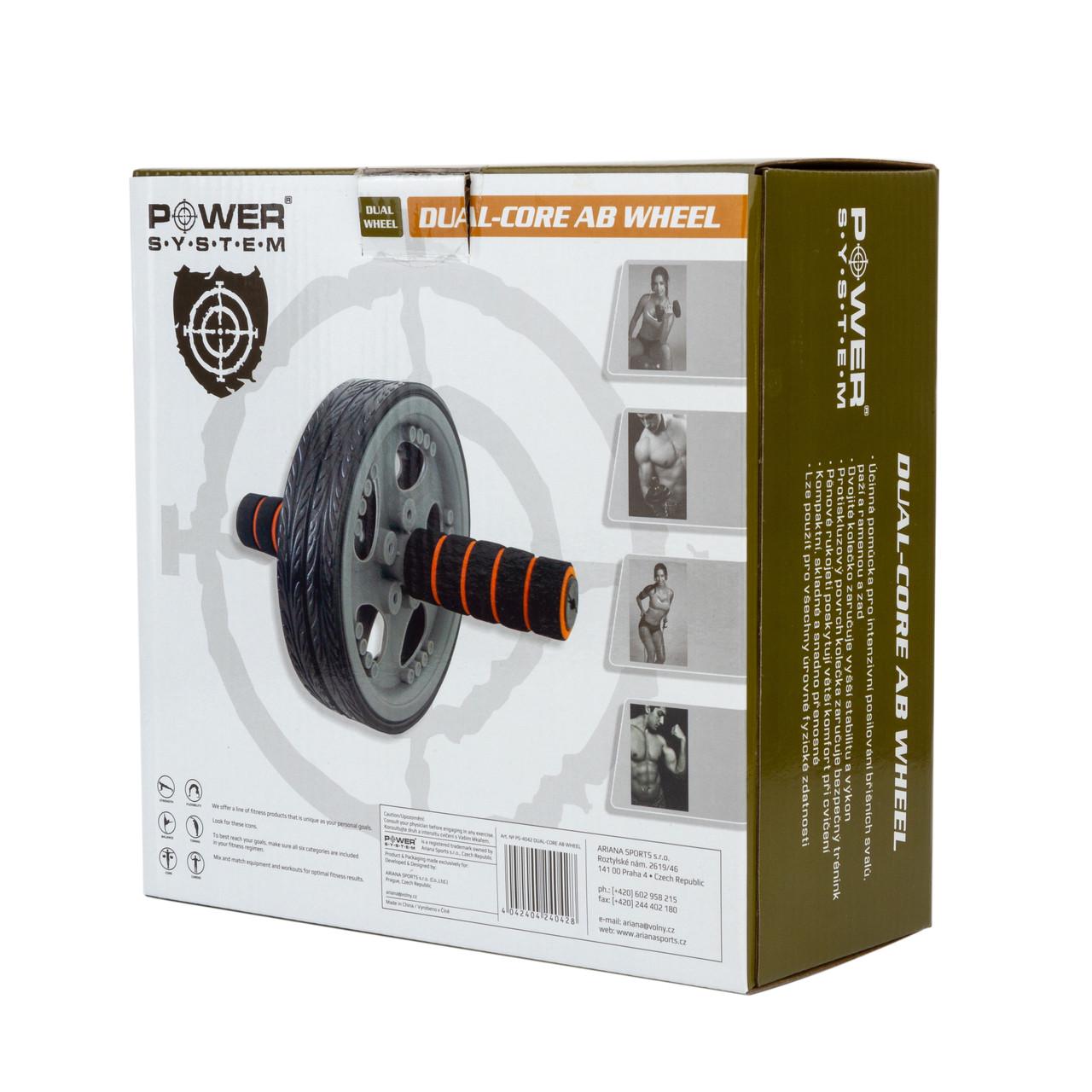 Колесо для преса Power System PS-4042 Dual-Core Ab Wheel Grey/Black - фото 4