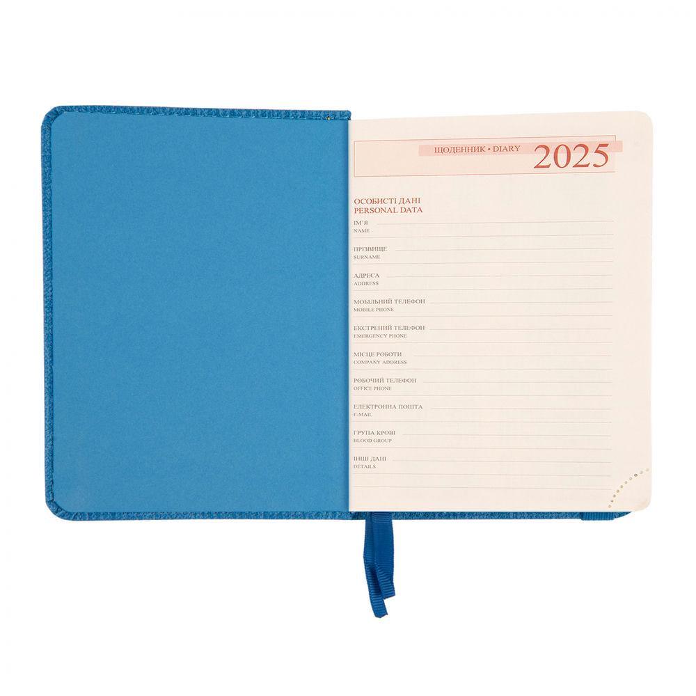 Дневник датированный 2025 Leo Planner Ukraine A6 352 стр. Синий (252555) - фото 5