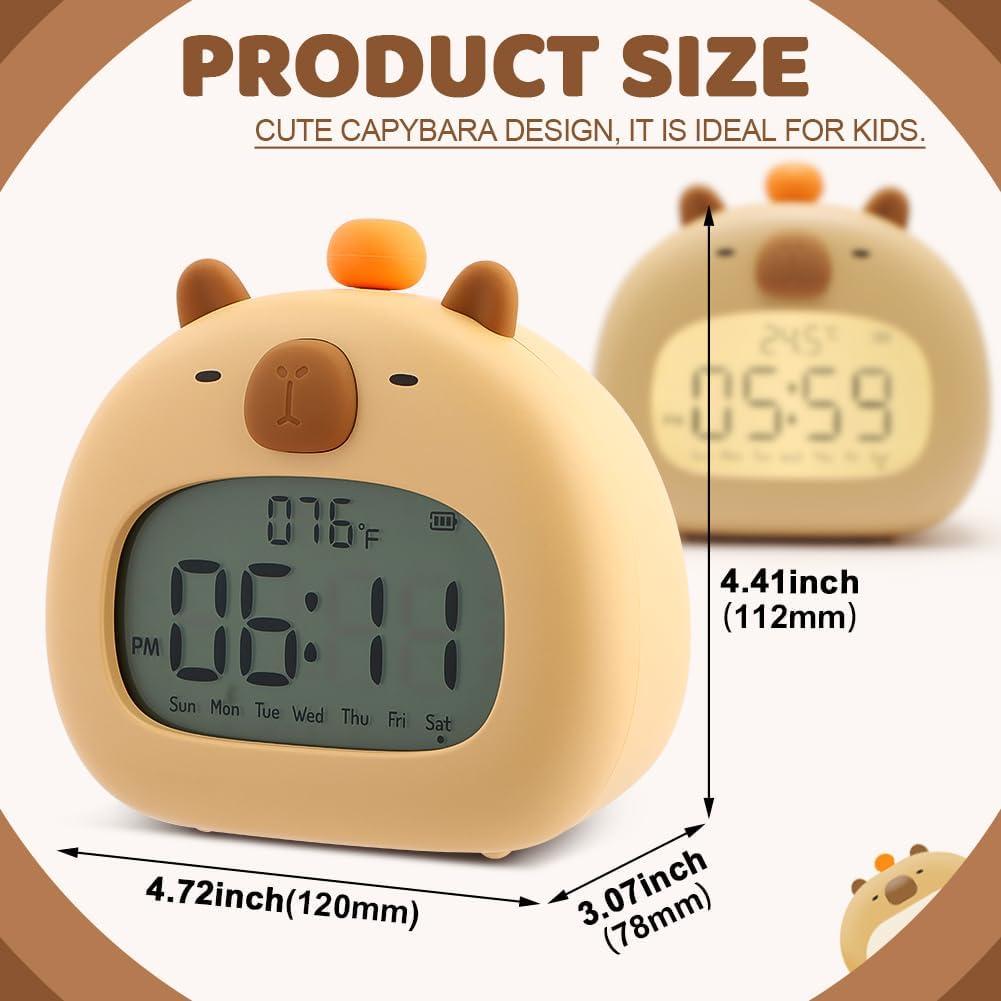 Часы настольные с будильником Капибара аккумуляторные с подсветкой (2462849726) - фото 3 Часы настольные с будильником Капибара аккумуляторные с подсветкой (2462849726) - фото 3