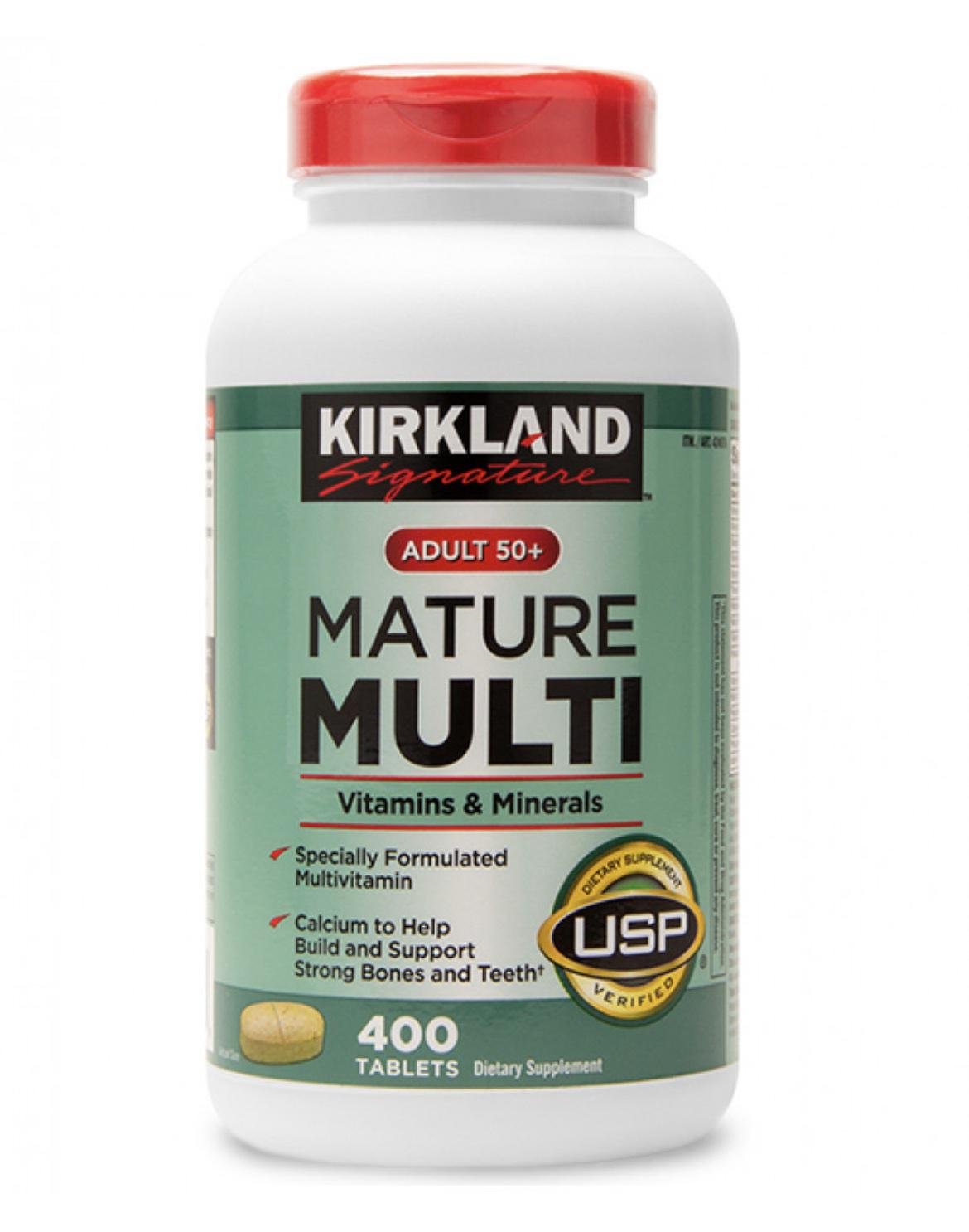 Мультивітаміни для дорослих Mature Multi Kirkland 400 50+