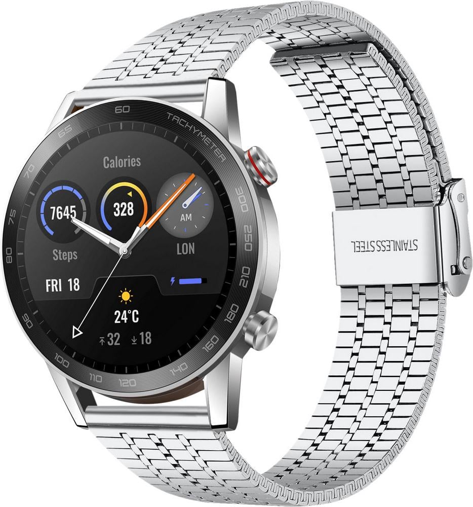 Браслет металлический Counic для Honor Magic Watch 2 46 мм Silver (34119-59)