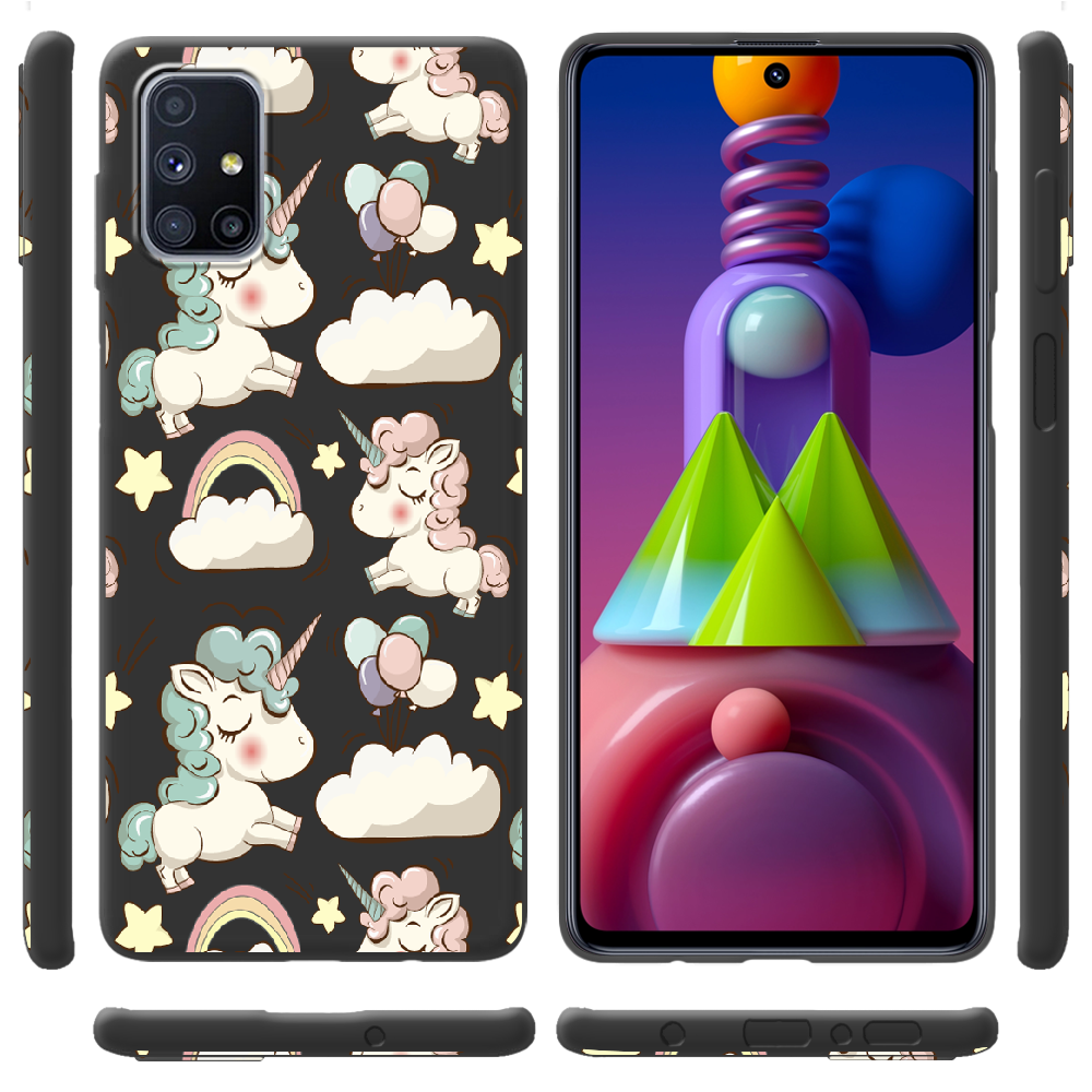 Чехол Boxface Samsung M515 Galaxy M51 Unicorns Черный силикон (40937-cc2-41345) - фото 2