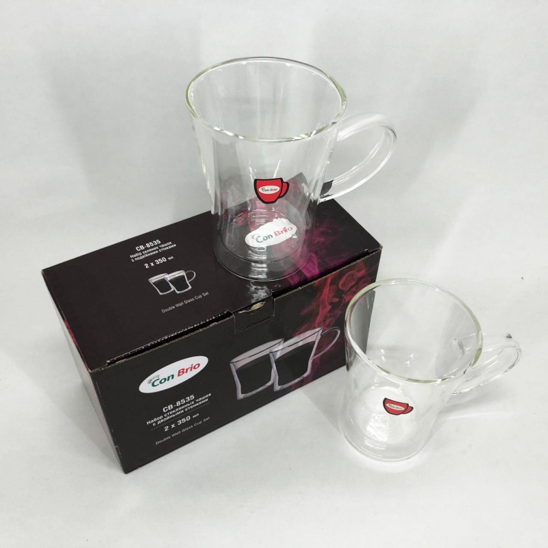 Чашки Con Brio CB-8535-2 скляні з подвійним дном 2 шт. 350 мл (tf5106) - фото 9 Чашки Con Brio CB-8535-2 скляні з подвійним дном 2 шт. 350 мл (tf5106) - фото 9
