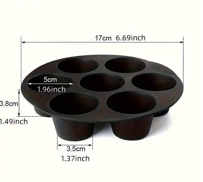 Форма силиконовая для выпечки и закусок в аэрогриле 17 см Серый (TYQ-7S) - фото 5 Форма силиконовая для выпечки и закусок в аэрогриле 17 см Серый (TYQ-7S) - фото 5