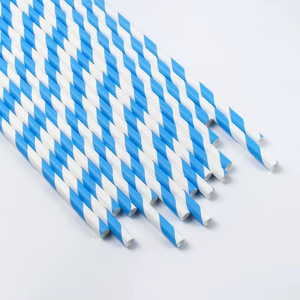 Трубочки коктейльні для пиття в смужкуї 25 шт. Блакитний - фото 2 Трубочки коктейльні для пиття в смужкуї 25 шт. Блакитний - фото 2