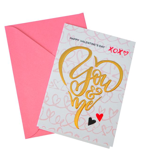 Открытка с конвертом для влюбленных You and Me (52080) Открытка с конвертом для влюбленных You and Me (52080)