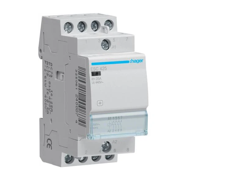 Контактор модульный Hager ESC425 25A 4НО 230V (32201331)