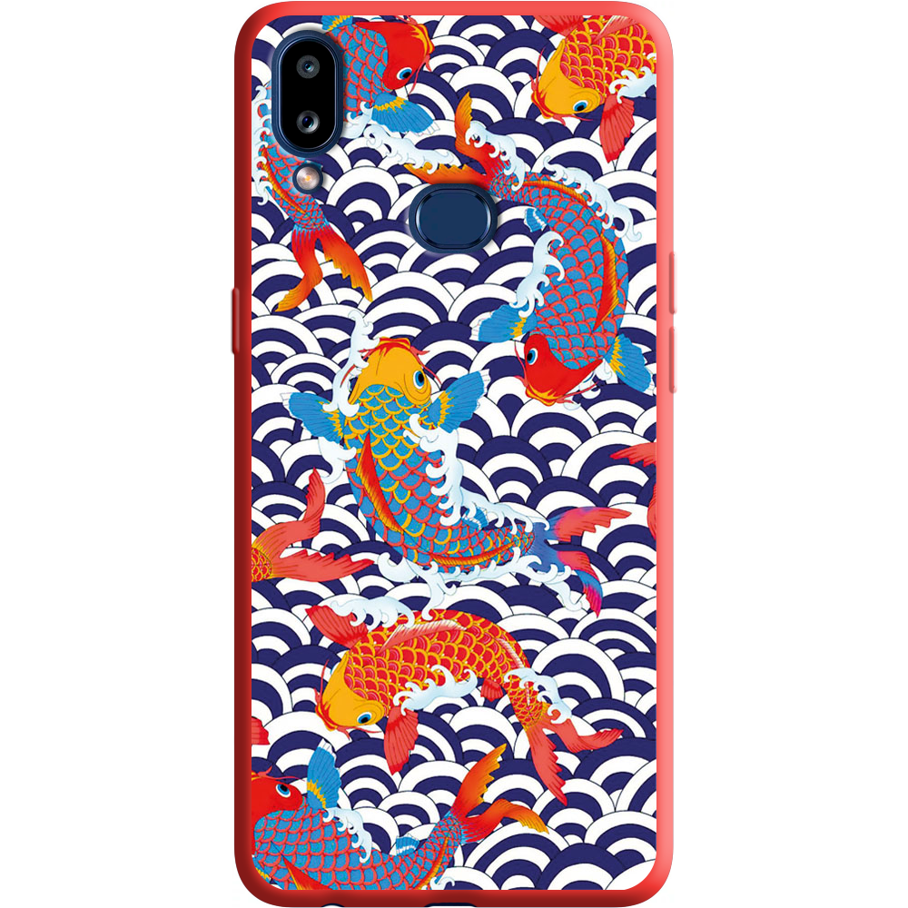 Чехол Boxface Samsung A107 Galaxy A10s Koi Fish Красный силикон (37944-up2477-38153)
