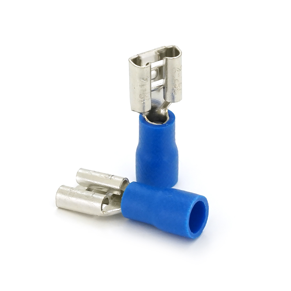 Роз'єм вібростійкий плоский FDD2-250 дріт 1,5-2,5 ізольований 15А латунь 100 шт. (YUT_V3216)