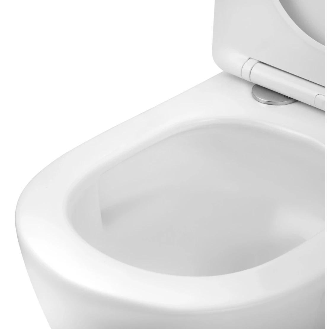 Унитаз подвесной Kroner Harz WHI483632 TORNADO безободочный с сиденьем Slim Duroplast 320х365 мм Белый (KE523629WHIR) - фото 6 Унитаз подвесной Kroner Harz WHI483632 TORNADO безободочный с сиденьем Slim Duroplast 320х365 мм Белый (KE523629WHIR) - фото 6