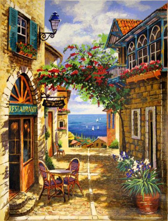 Алмазная мозаика Emerald Craft Тихая улочка полная выкладка 20x30 см (18311)