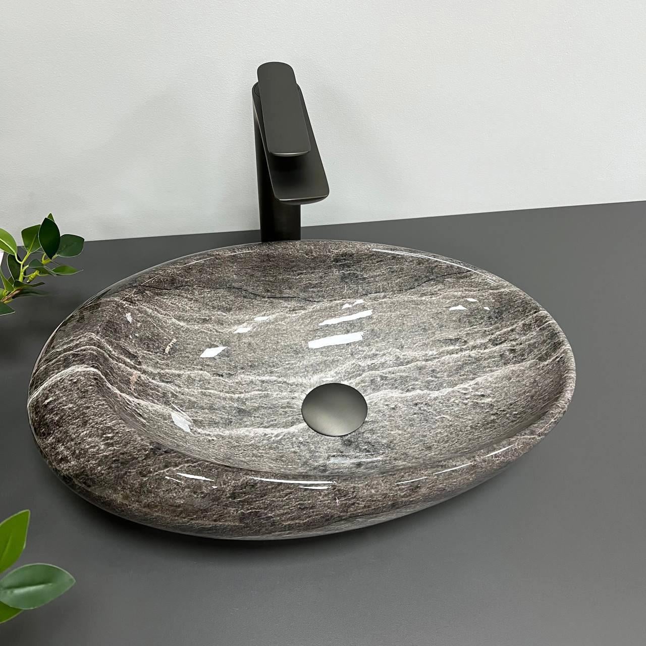 Умивальник накладний VBI VICENZA Dark Stone Glossy (2808389421)