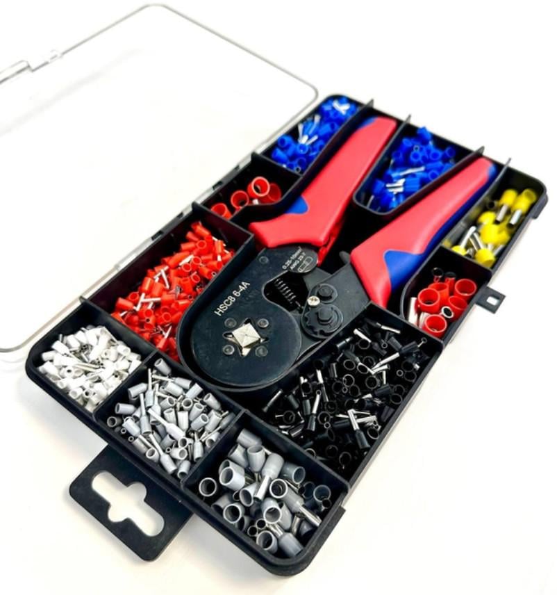 Кримпер HSC8-4A для опрессования штекера витой пары 4 кулачка и наконечники 1200 шт. в кейсе (726) Кримпер HSC8-4A для опрессования штекера витой пары 4 кулачка и наконечники 1200 шт. в кейсе (726)