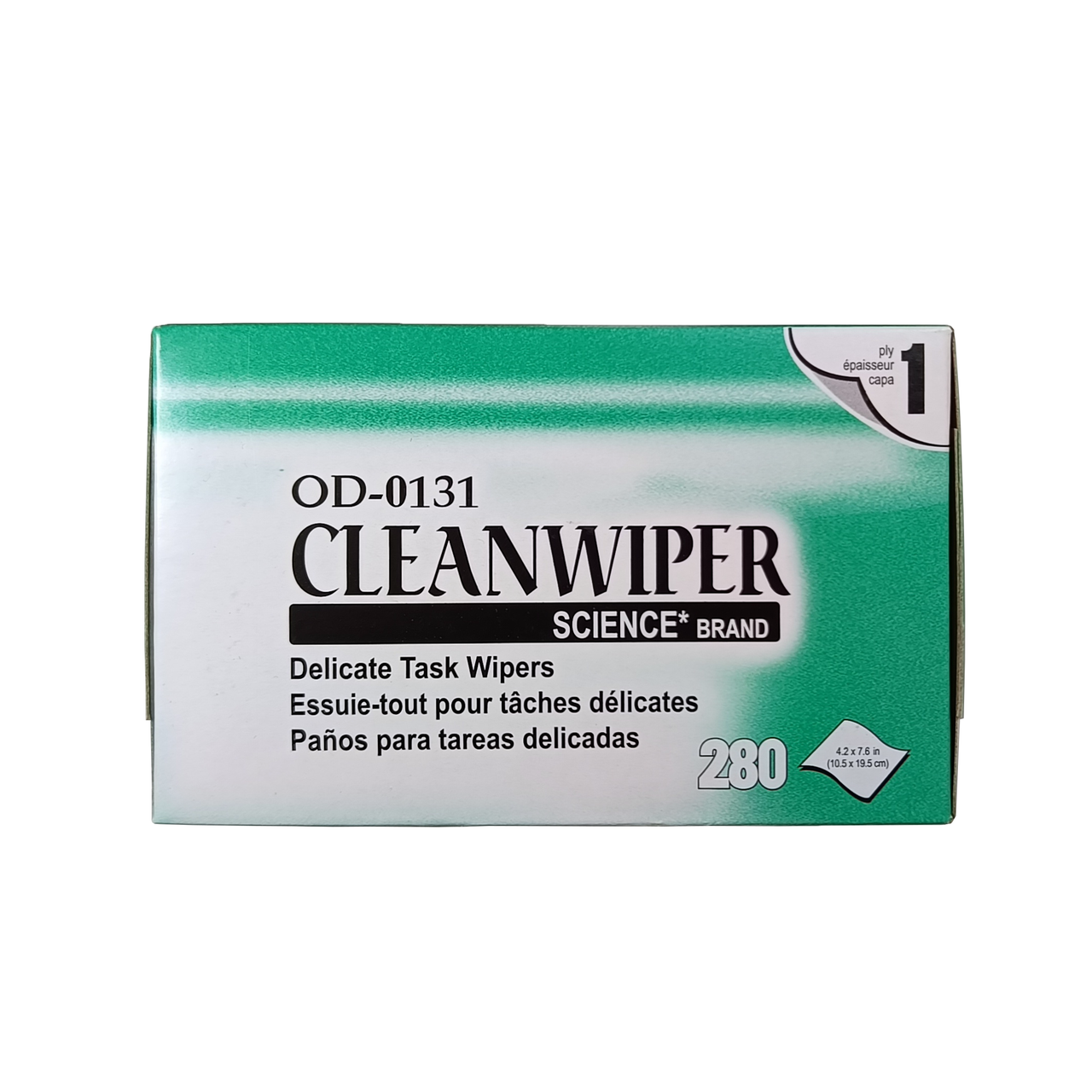 Салфетки безворсовые для оптики clean wiper od 280 шт. (0131)