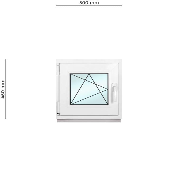 Окно металлопластиковое Framex поворотно-откидное с левым открытием 500х450 мм Белый - фото 2
