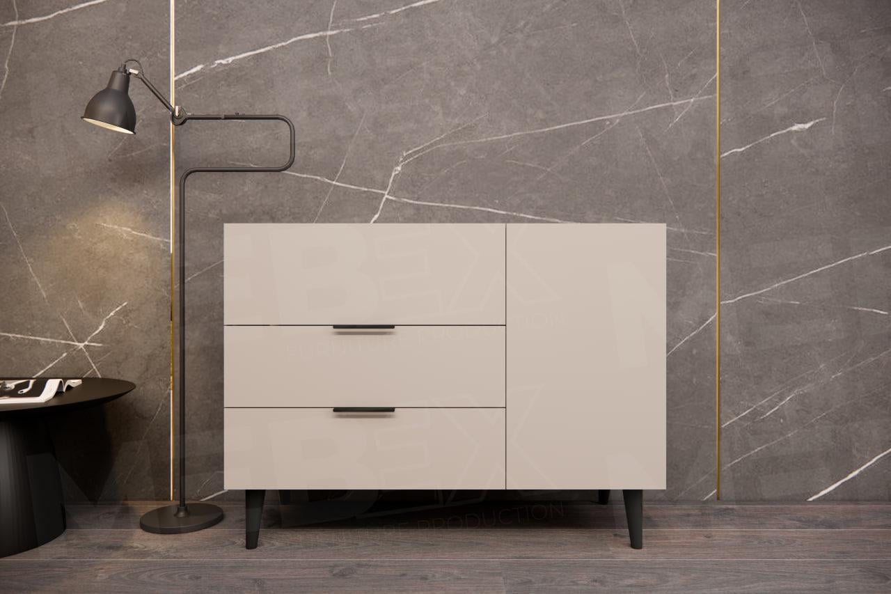 Комод на ножках с тремя ящиками и дверцами (RM3B1F1100CHCH)