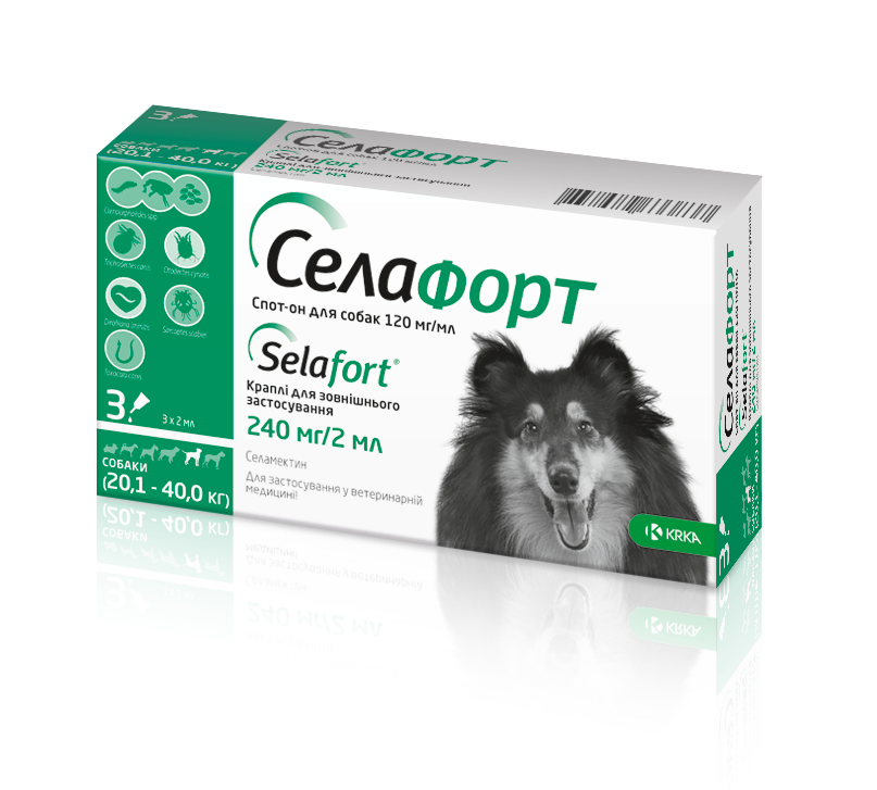 Противопаразитарные капли для собак Selafort 2 мл (003038)