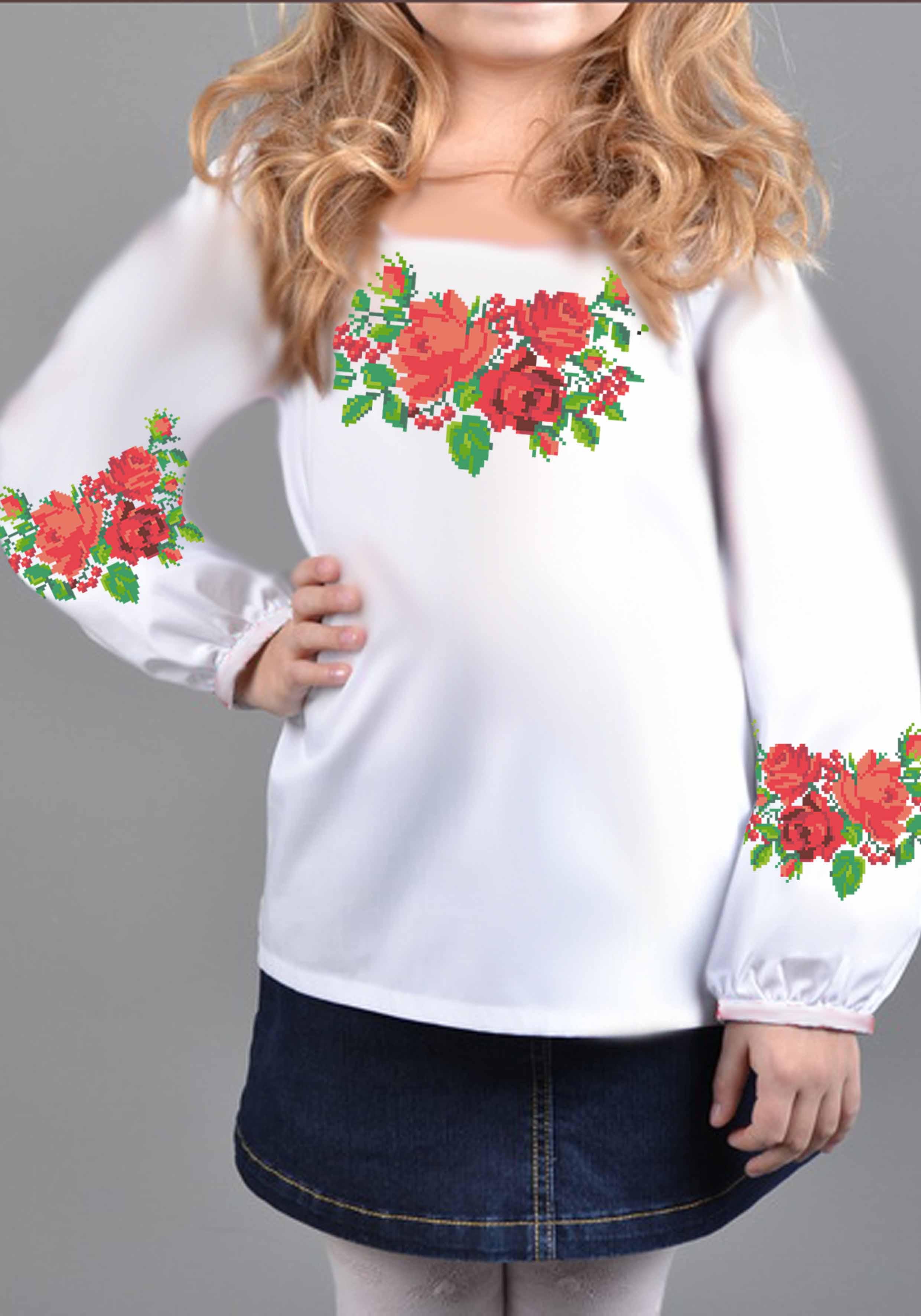 Заготовка для вышивки нитками или бисером для девочки СДГ-45 габардин