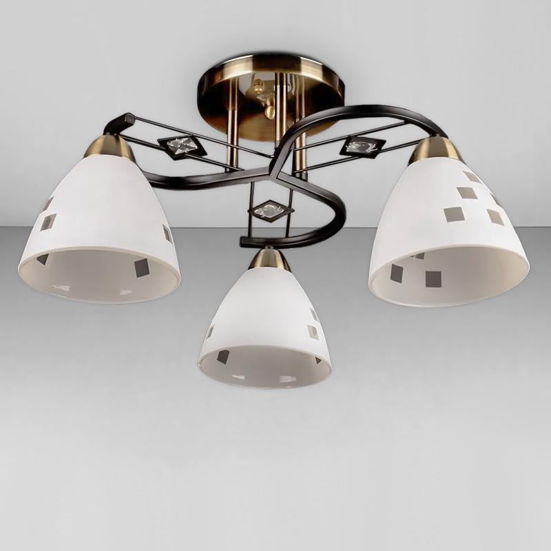 Люстра потолочная Light House SH-18163/3 H240хD620 мм E27 Бронзовый/Белый