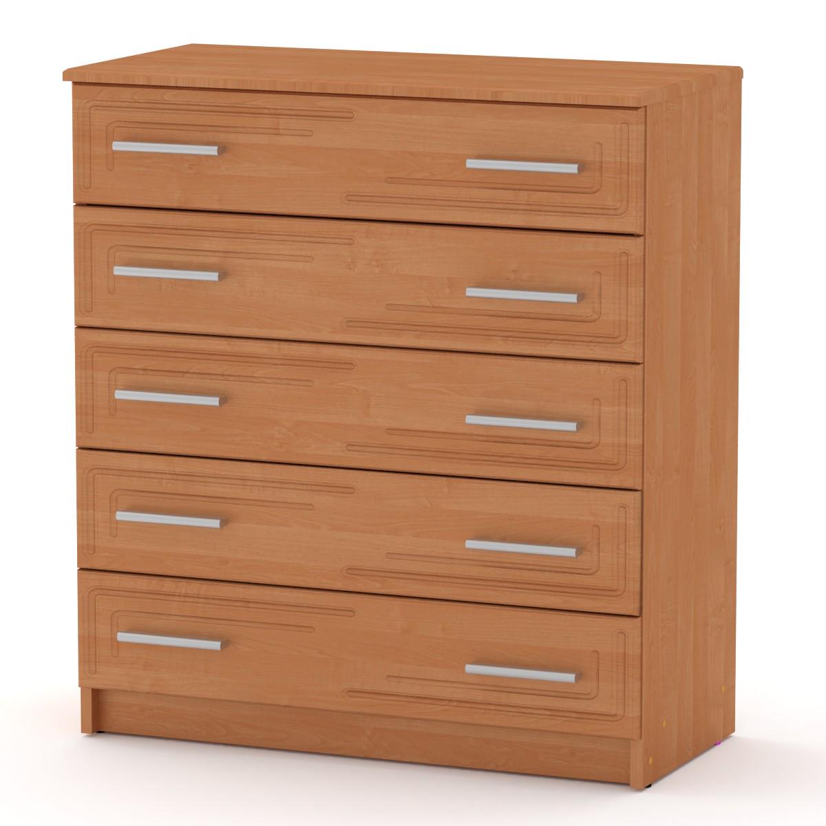 Комод для вещей Компанит 5 МДФ Ольха