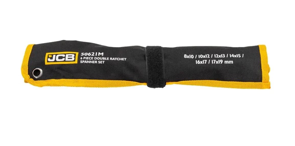 Набір ключів никидних з тріскачкою JCB Tools JCB-50621M 6 пр. в чохлі 8-19 мм (JCB-50621M) - фото 2 Набір ключів никидних з тріскачкою JCB Tools JCB-50621M 6 пр. в чохлі 8-19 мм (JCB-50621M) - фото 2