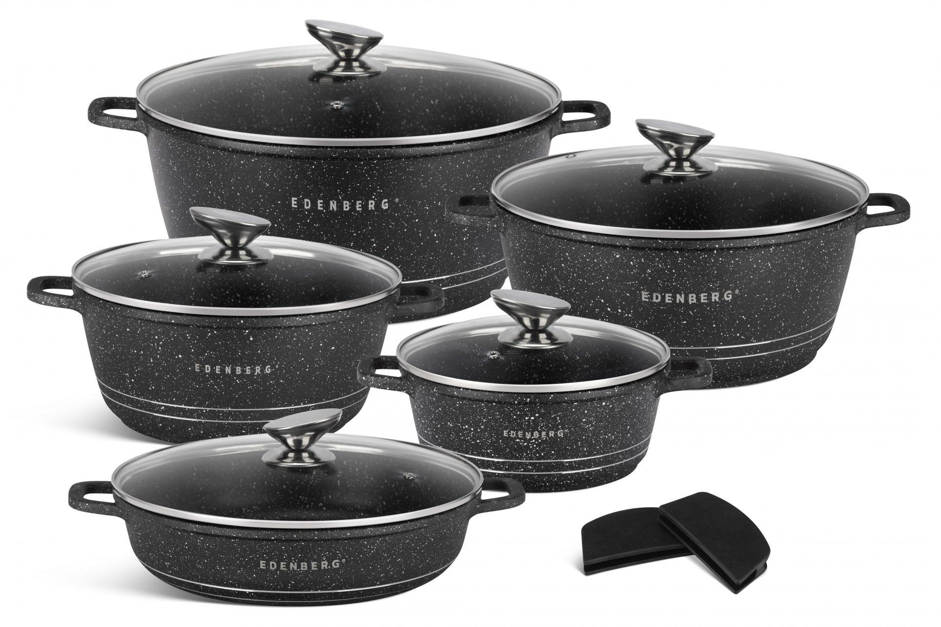 Набір посуду Edenberg із антипригарним гранітним покриттям 12 пр. (P12911) Набір посуду Edenberg із антипригарним гранітним покриттям 12 пр. (P12911)
