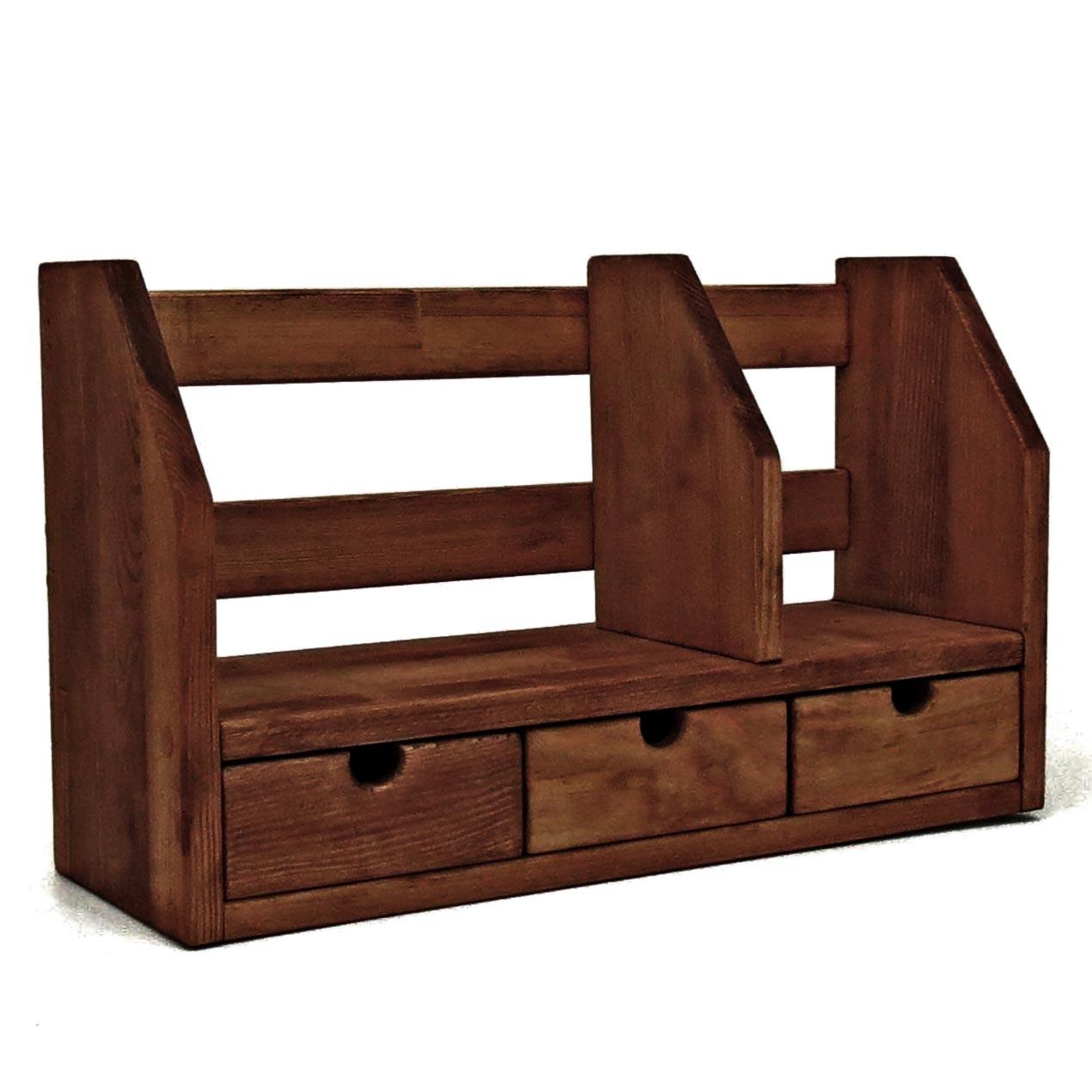 Полка книжная настольная из дерева Ульмен Шафран (КПА-026206)