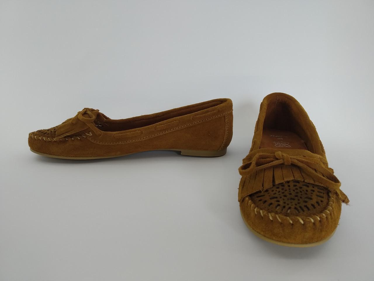 Мокасины женские замшевые Bata р. 38 24,5 см Коричневый (946664602) - фото 4