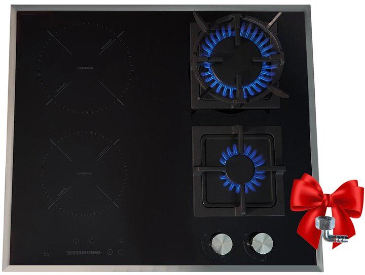 Варочная поверхность комбинированная газово-индукционная Luxor GI 67 SS Booster SS Черный (13312065) - фото 2 Варочная поверхность комбинированная газово-индукционная Luxor GI 67 SS Booster SS Черный (13312065) - фото 2