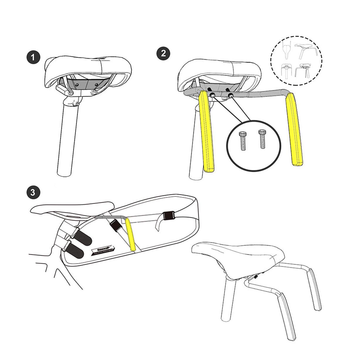 Адаптер кріплення для двох фляготримачів та сумки Rhinowalk SK501 Чорний (RWK-SK501-4439) - фото 3