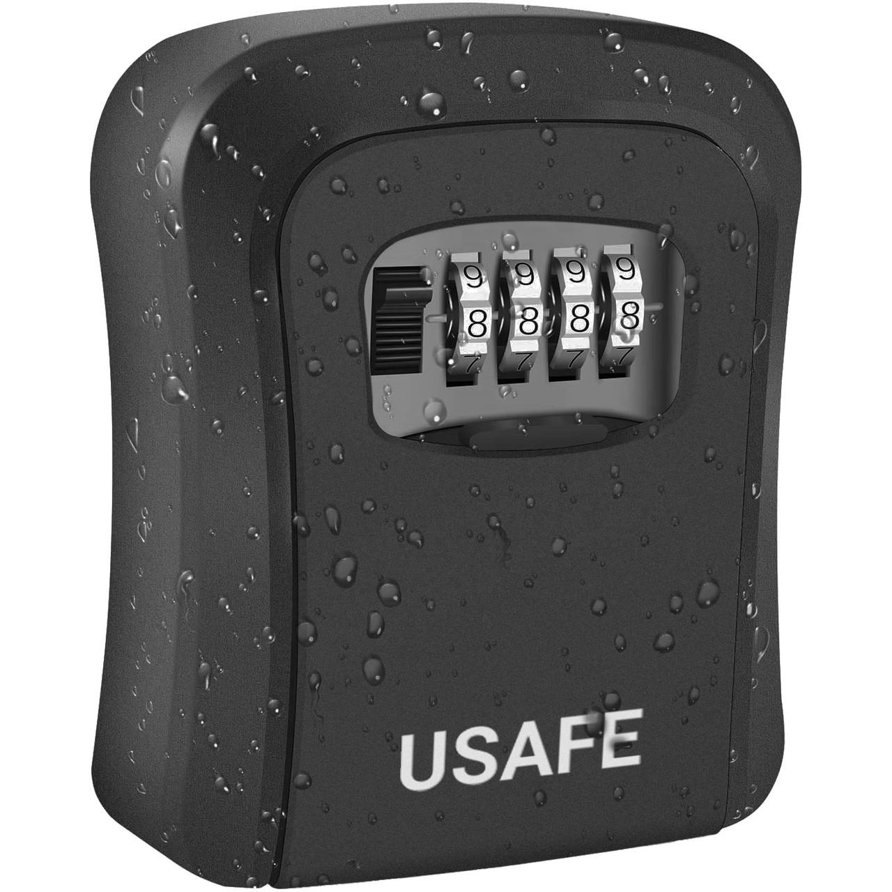 Сейф мини для ключей uSafe KS-03p пластиковый наружный настенный с кодовым замком Черный - фото 2