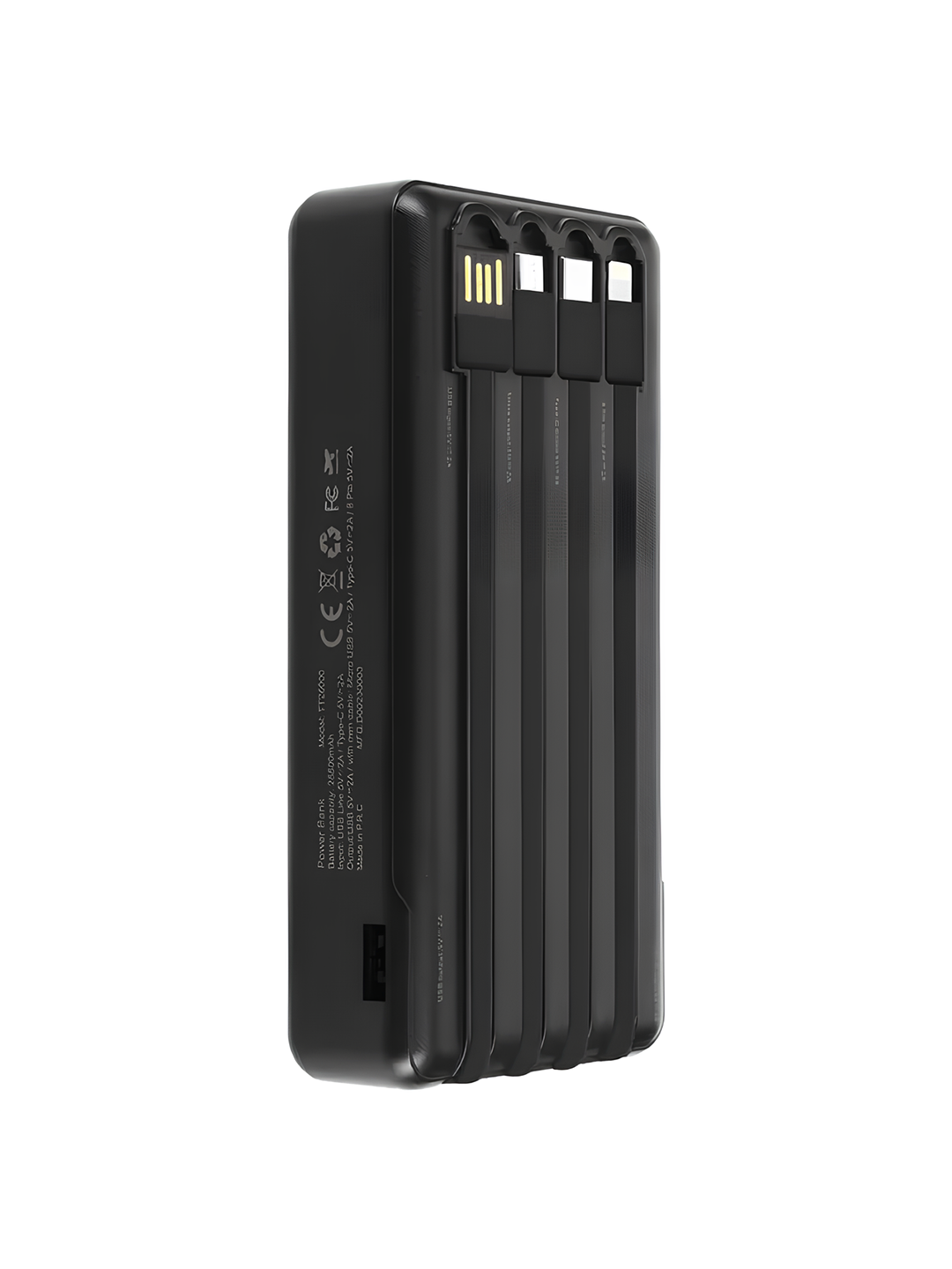 Повербанк Linq TT26000 встроенный кабель USB 4в1 25800 мАч 22,5 Вт Черный (ff8ab471)