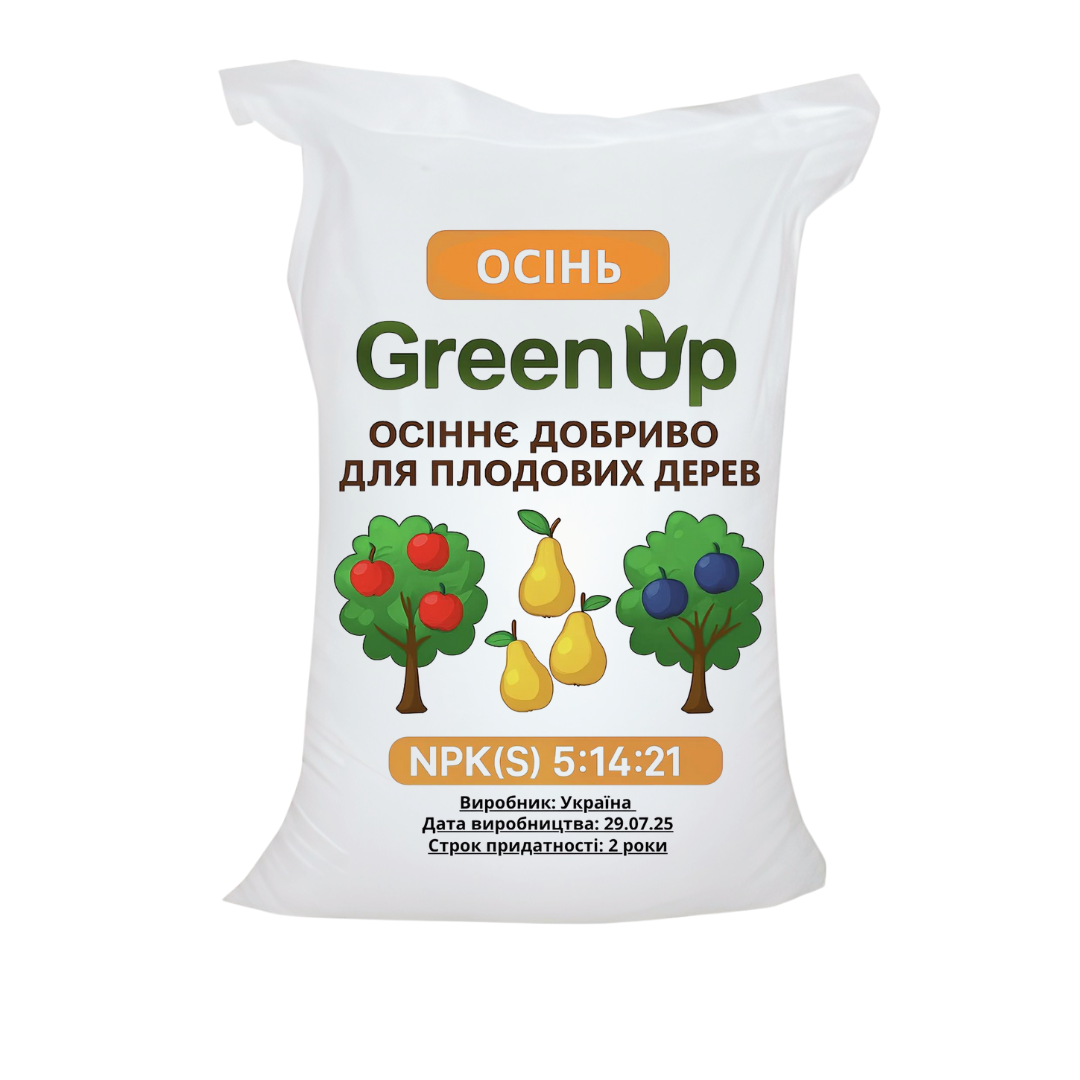 Удобрение для плодовых деревьев Green Up осень 40 кг (34773957)