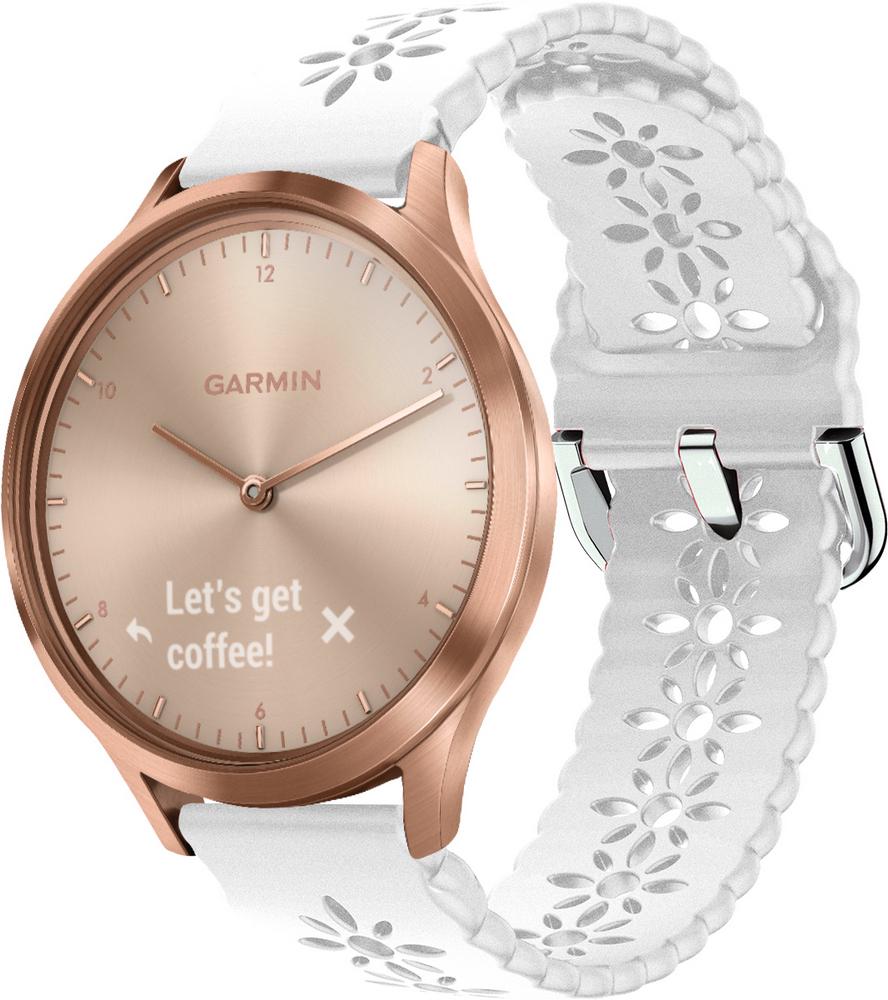 Ремешок Trase для Garmin Vivomove HR White (28854-29) - фото 2 Ремешок Trase для Garmin Vivomove HR White (28854-29) - фото 2