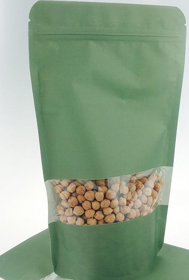 Дой-пак Крафт/Окно 50г СУ zip-замок 100x170 мм Хвойный