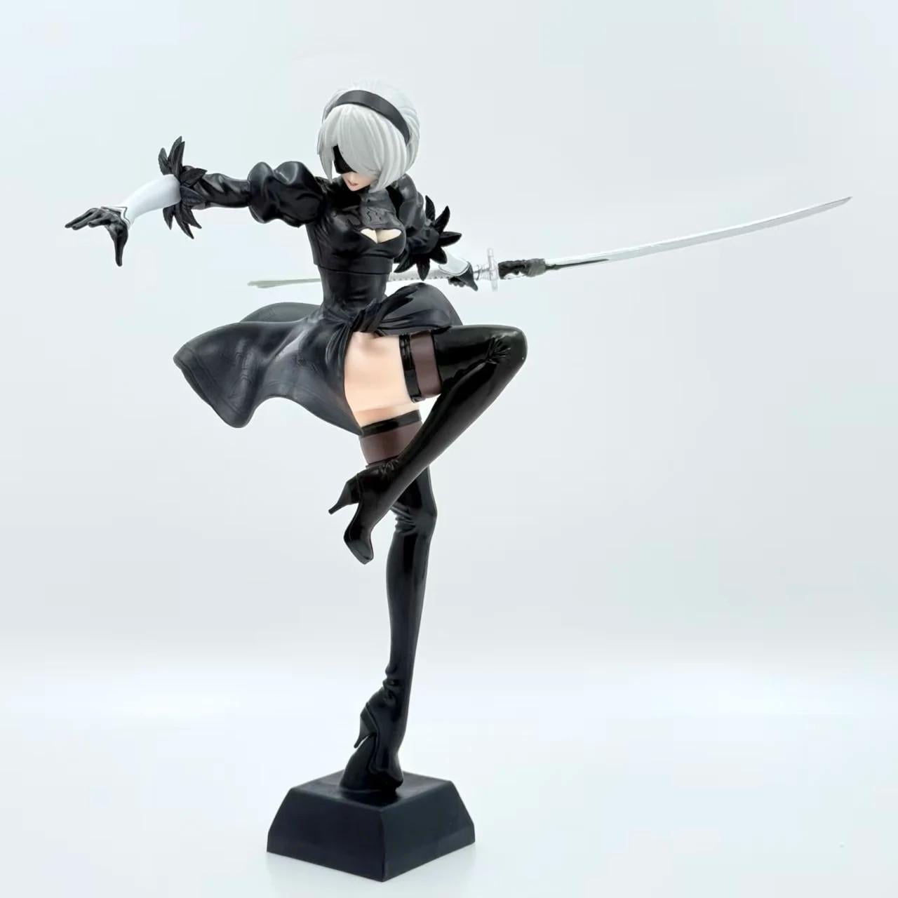 Фигурка коллекционная аниме NieR Automata YoRHa 2B Lifeform с мечом YoRHa No.2 Type B 24 см PVC (1535)