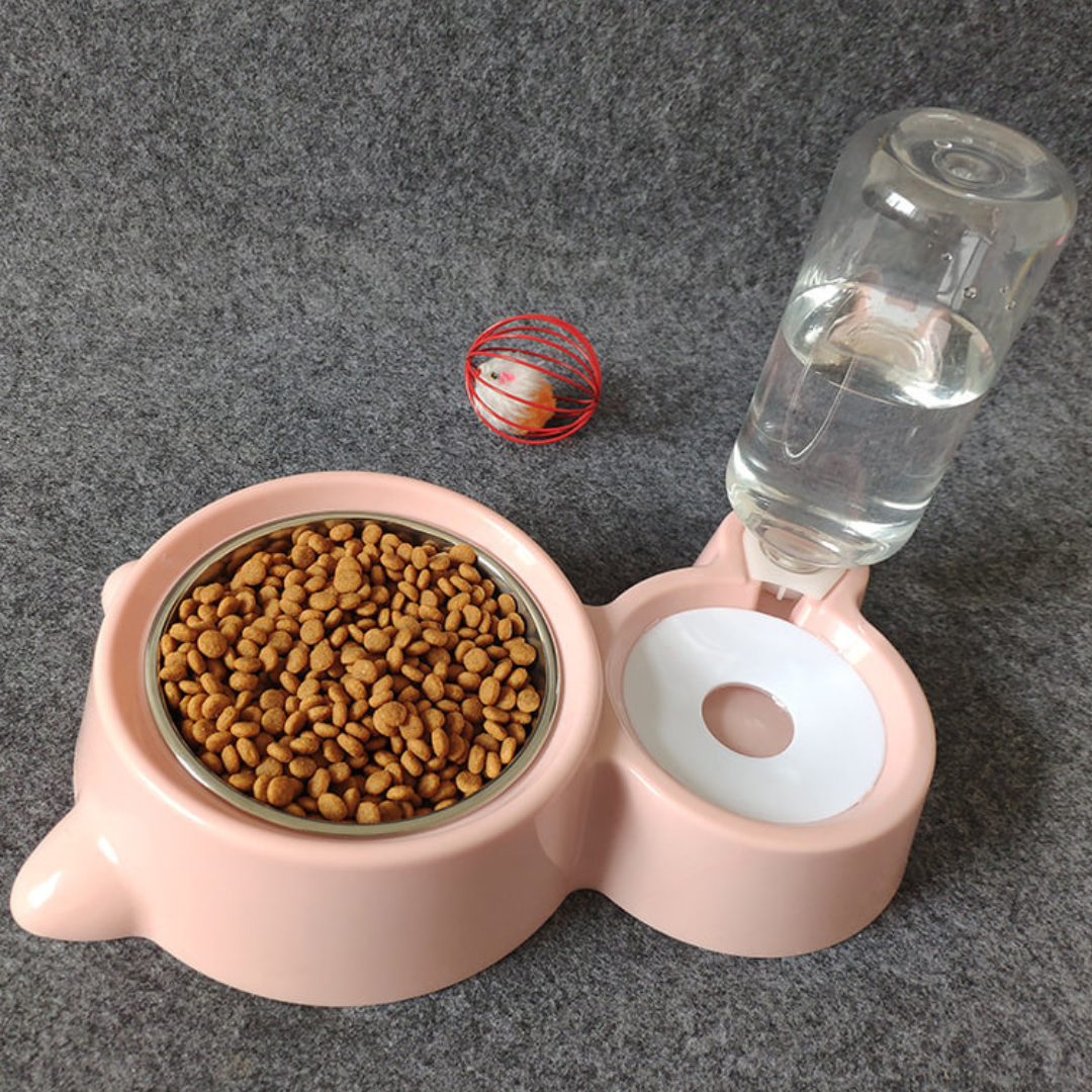 Кормушка и поилка автоматическая для кошек и собак с металлической миской Серый - фото 7 Кормушка и поилка автоматическая для кошек и собак с металлической миской Серый - фото 7