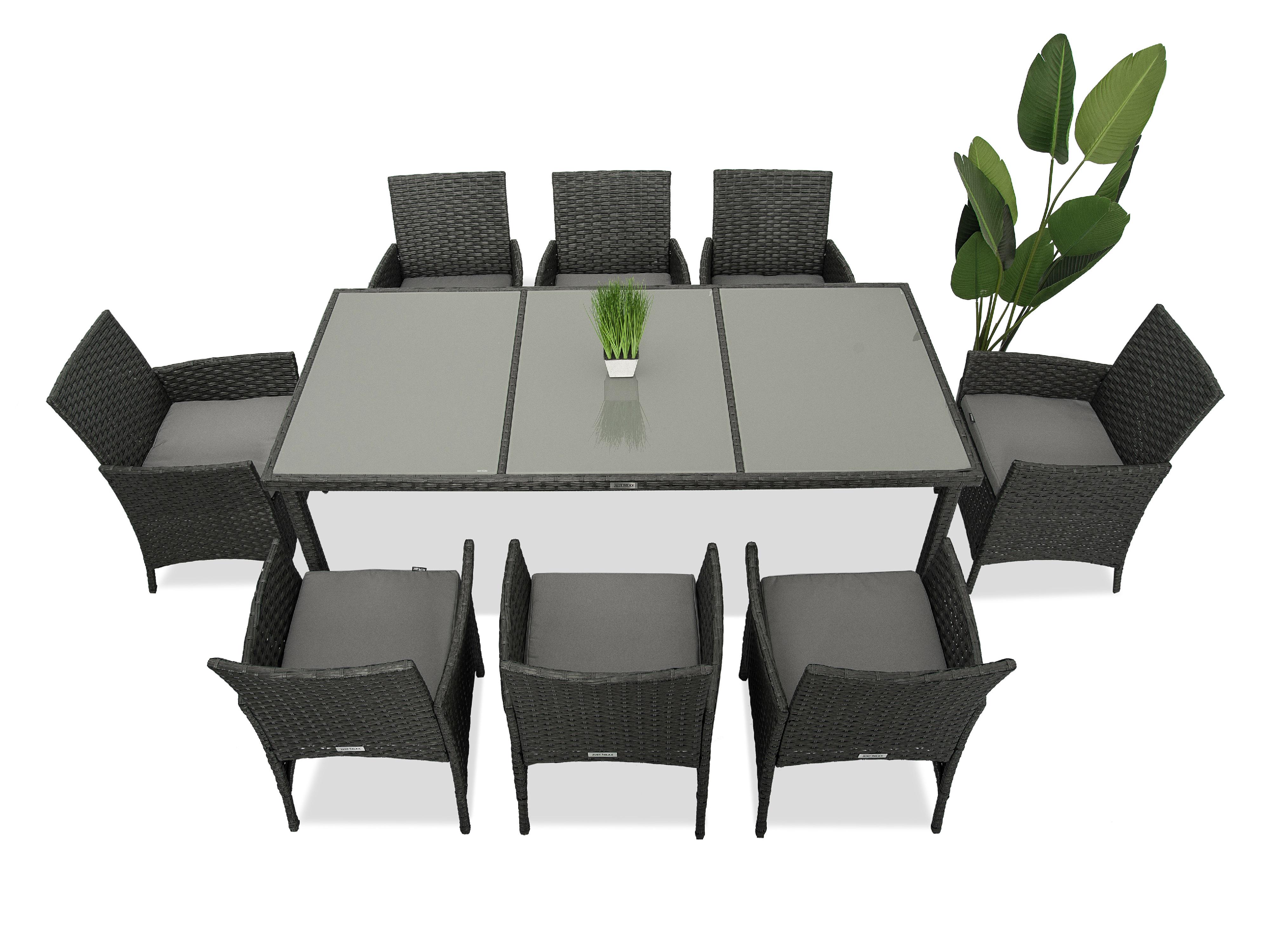 Набор садовой мебели Just Relax Big Family 8 Графитовый