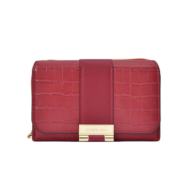 Кошелек женский Eastern Star C319-3A для купюр/карточек/с карманом для монет/на молнии с застежкой Red (25713882)