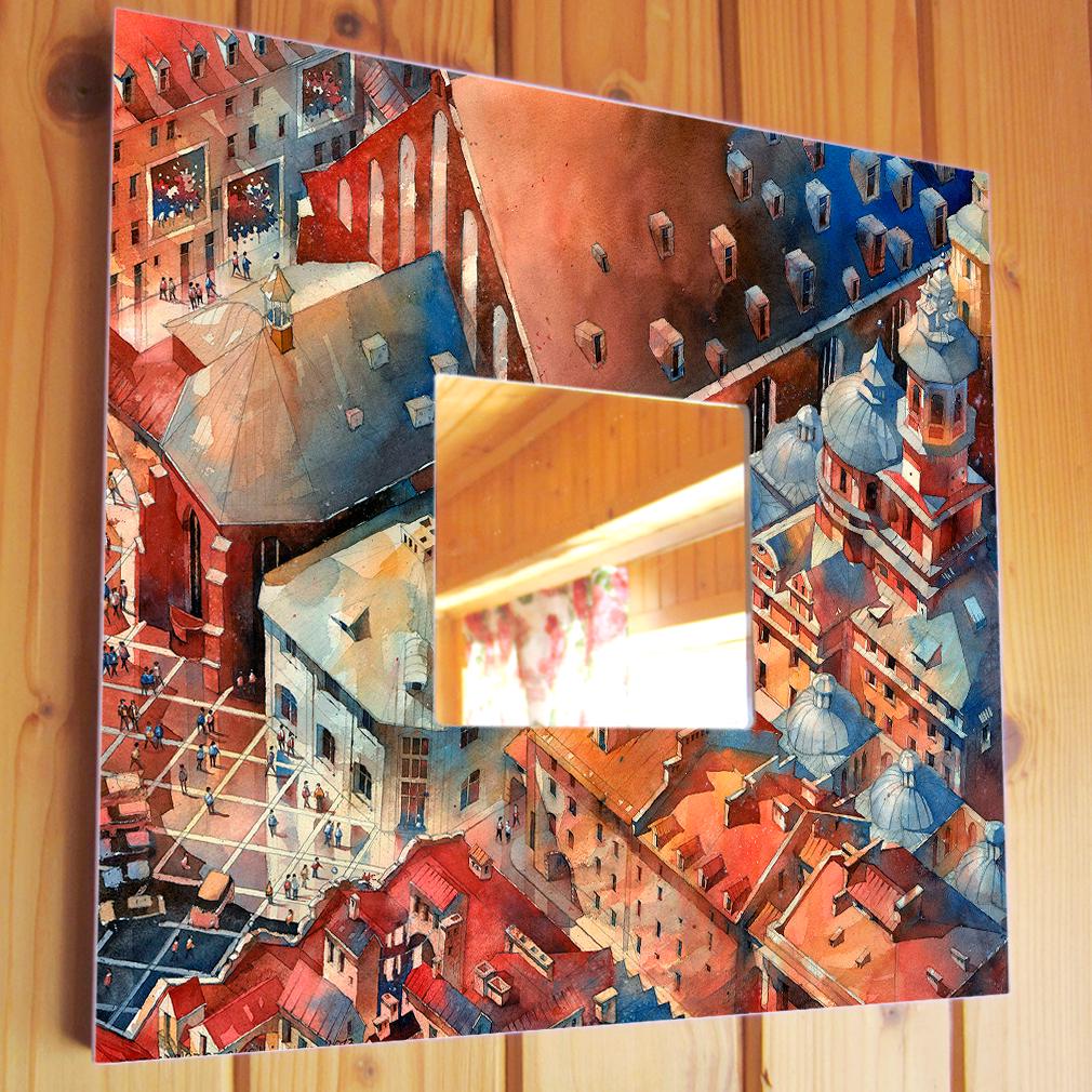 Зеркало декоративное Волшебный город 260х260 мм (M00571) Зеркало декоративное Волшебный город 260х260 мм (M00571)