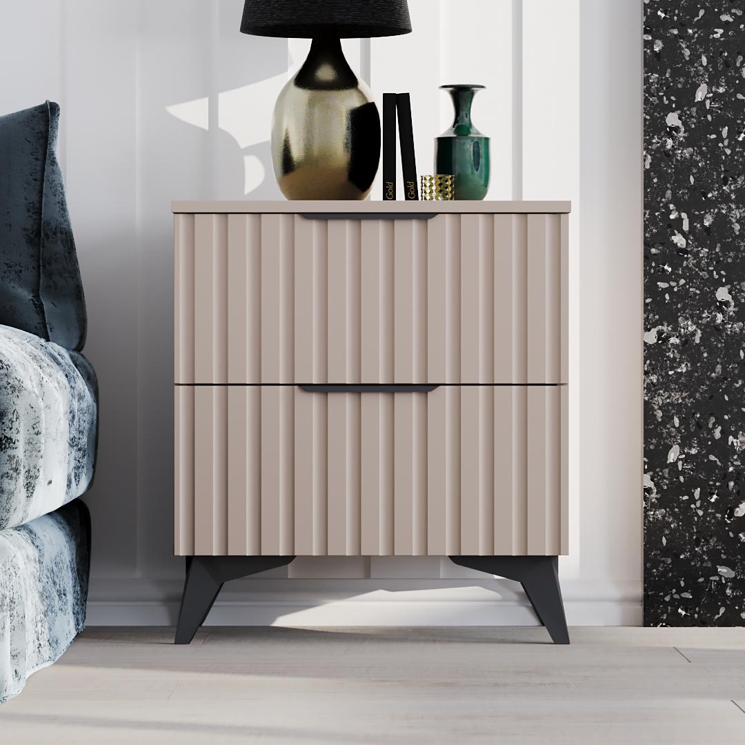 Тумба приліжкова DiPortes Саванна ЛОФТ К-25 50/61/40 см МДФ Кашемір (01411)